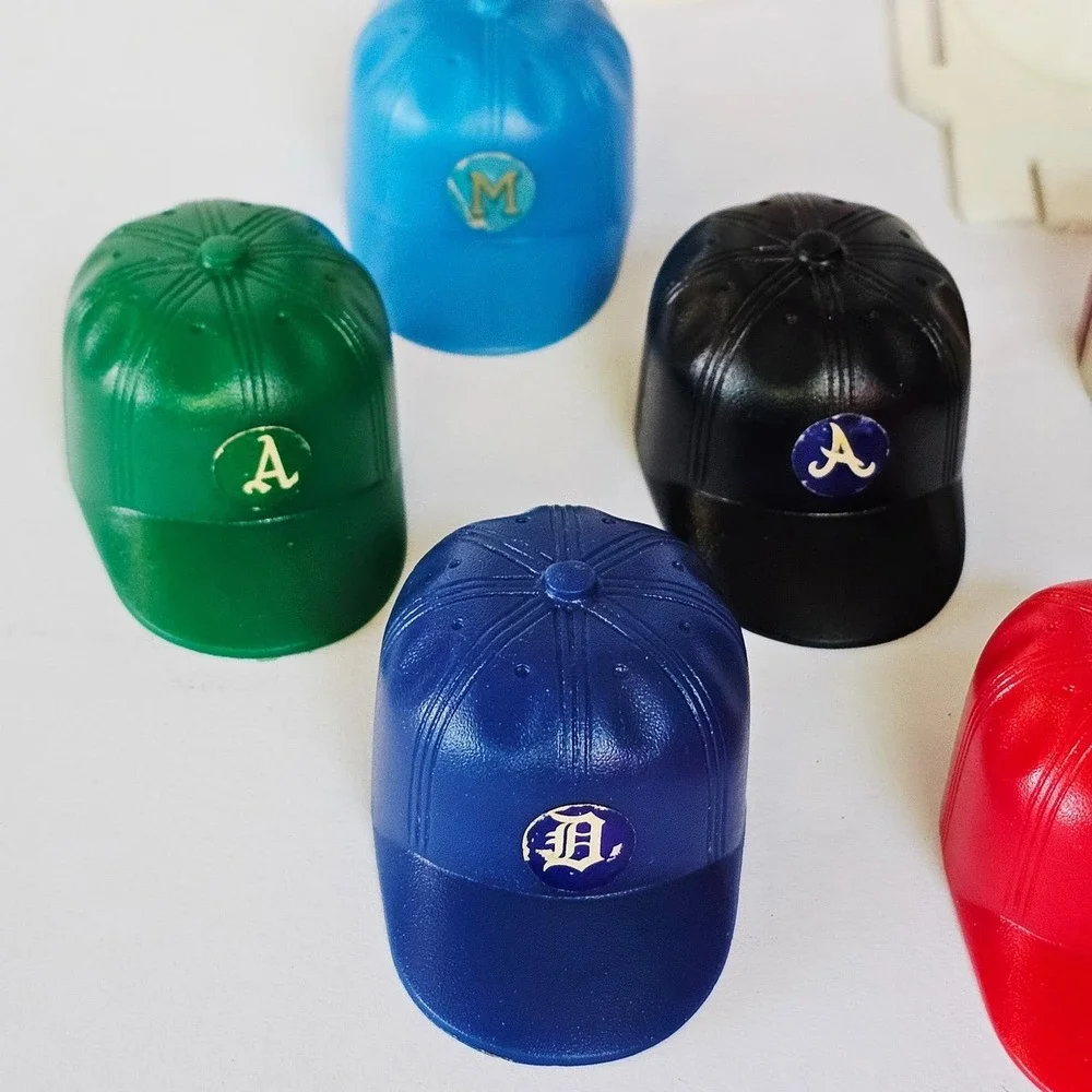 Vintage MLB Gumball Miniature Baseball Helmet Collection w/Display Stands 24pc